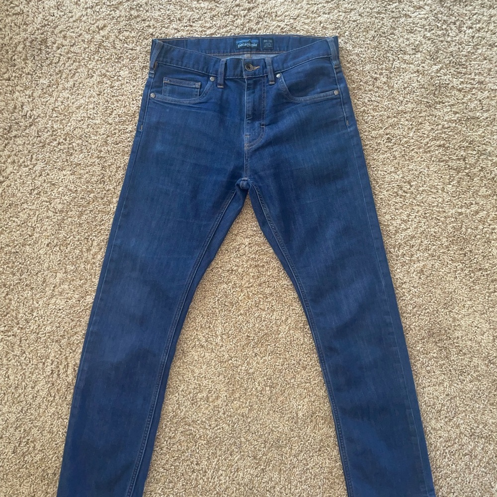 Patagonia Jeans Mens Size 30x30 Straight Stretch Dark Wash Blue Denim Iron Clad